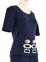 Gianfranco Ferre Metal Accent Skirt Ensemble Suit arcadeshops.com