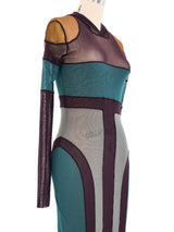 Jean Paul Gaultier Patchwork Mesh Dress Dress arcadeshops.com
