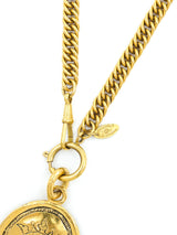 1980s Chanel Crown Logo Pendant Necklace Accessory arcadeshops.com