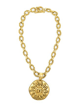 1994 Chanel Sun Logo Pendant Necklace Accessory arcadeshops.com