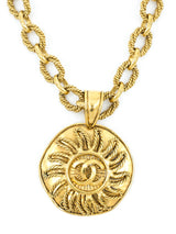 1994 Chanel Sun Logo Pendant Necklace Accessory arcadeshops.com