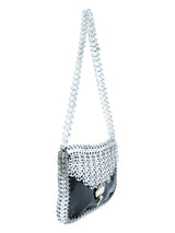 1960s Chainmail Accented Patent Shoulder Bag Accessory arcadeshops.com