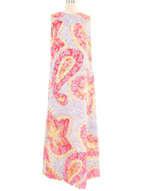 Antonio Canovas del Castillo Lurex Watercolor Maxi Dress Dress arcadeshops.com