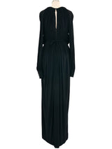 Galanos Pleated Jersey Maxi Dress Dress arcadeshops.com