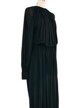 Galanos Pleated Jersey Maxi Dress Dress arcadeshops.com