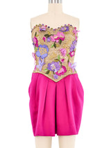 Victor Costa Magenta Embellished Cocktail Dress Ensemble Dress arcadeshops.com