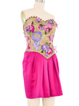 Victor Costa Magenta Embellished Cocktail Dress Ensemble Dress arcadeshops.com