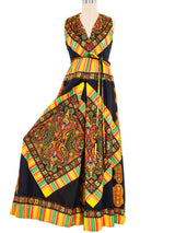 1970s Fred Perlberg Sequin Accented Paisley Jumpsuit Jumpsuit arcadeshops.com