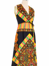 1970s Fred Perlberg Sequin Accented Paisley Jumpsuit Jumpsuit arcadeshops.com