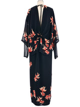 Wayne Clark Black Chiffon Koi Fish Dress Dress arcadeshops.com