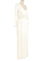 1970s Travilla Lace Up Jersey Dress Dress arcadeshops.com