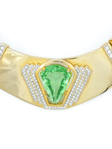 Goldtone Embellished Collar Necklace Accessory arcadeshops.com