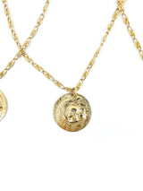 Gold Coin Cascading Chain Belt Accessory arcadeshops.com