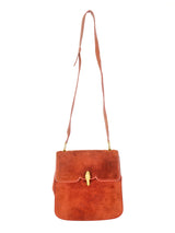 1960s Gucci Suede Tiger Clasp Shoulder Bag Accessory arcadeshops.com