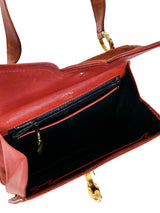 1960s Gucci Suede Tiger Clasp Shoulder Bag Accessory arcadeshops.com