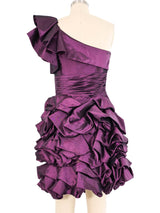 1980s Pierre Cardin Eggplant Convertible One Shoulder Gown Dress arcadeshops.com