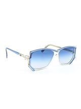 Cazal Model 197 Blue Geometric Sunglasses Accessory arcadeshops.com