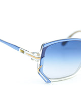 Cazal Model 197 Blue Geometric Sunglasses Accessory arcadeshops.com
