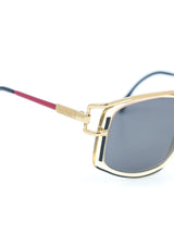 Cazal Model 329 Geometric Goldtone Accent Sunglasses Accessory arcadeshops.com