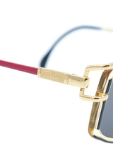 Cazal Model 329 Geometric Goldtone Accent Sunglasses Accessory arcadeshops.com