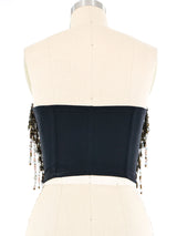 1990 Dolce And Gabbana Beaded Fringe Bustier Top arcadeshops.com