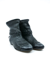 Chanel Perforated Leather Ankle Boots, 37 Accessory arcadeshops.com