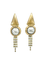 Artisan Brass Drop Earrings Accessory arcadeshops.com