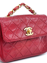 Chanel Red Quilted Mini Bag Accessory arcadeshops.com