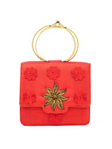 Red Satin Bracelet Handle Bag Accessory arcadeshops.com