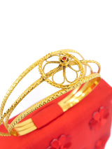 Red Satin Bracelet Handle Bag Accessory arcadeshops.com