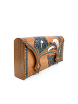 Tooled Leather Box Clutch Accessory arcadeshops.com