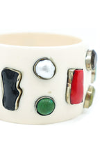 Gemstone Studded Resin Bangle Accessory arcadeshops.com