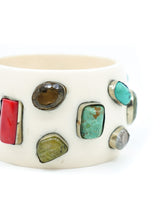 Gemstone Studded Resin Bangle Accessory arcadeshops.com