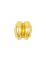 Ribbed Dome Goldtone Earrings Accessory arcadeshops.com