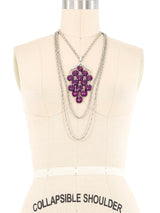 Trifari Multi Chain Beaded Chandelier Necklace Accessory arcadeshops.com