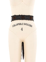 Prada Beaded Crochet Ribbon Belt Accessory arcadeshops.com
