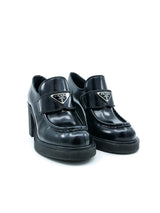 Prada Heeled Platform Loafers, 37.5 Accessory arcadeshops.com