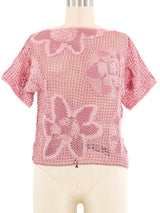 Rose Floral Crochet Top Top arcadeshops.com