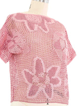Rose Floral Crochet Top Top arcadeshops.com