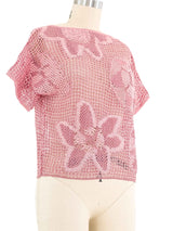 Rose Floral Crochet Top Top arcadeshops.com