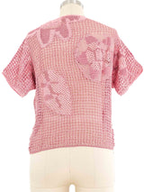 Rose Floral Crochet Top Top arcadeshops.com