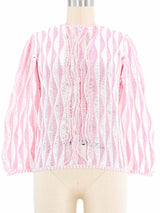 Pink Wave Crochet Top Top arcadeshops.com