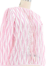 Pink Wave Crochet Top Top arcadeshops.com