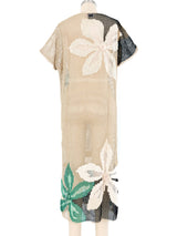 Natural Crochet Floral Midi Dress Dress arcadeshops.com