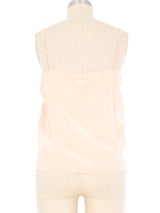 Blush Scallop Edge Silk Tank Top arcadeshops.com