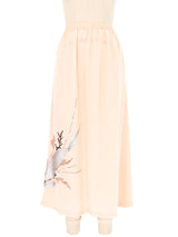 Blush Embellished Silk Midi Skirt Bottom arcadeshops.com