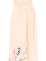 Blush Embellished Silk Midi Skirt Bottom arcadeshops.com