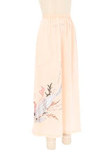 Blush Embellished Silk Midi Skirt Bottom arcadeshops.com