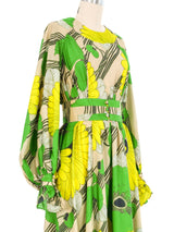 1960s David Butler Pop Art Floral Chiffon Maxi Dress Dress arcadeshops.com