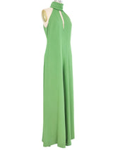 1970s Kelly Green Palazzo Pant Jumpsuit Jumpsuit arcadeshops.com